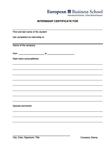  Internship Certificate Template