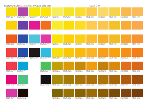  Pantone Color Chart
