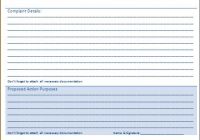 Customer Complaint Form Templates