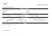 Employee Warning Notice