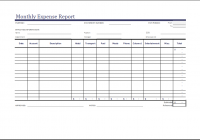 Monthly Expense Report