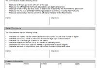 firearm bill of sale form