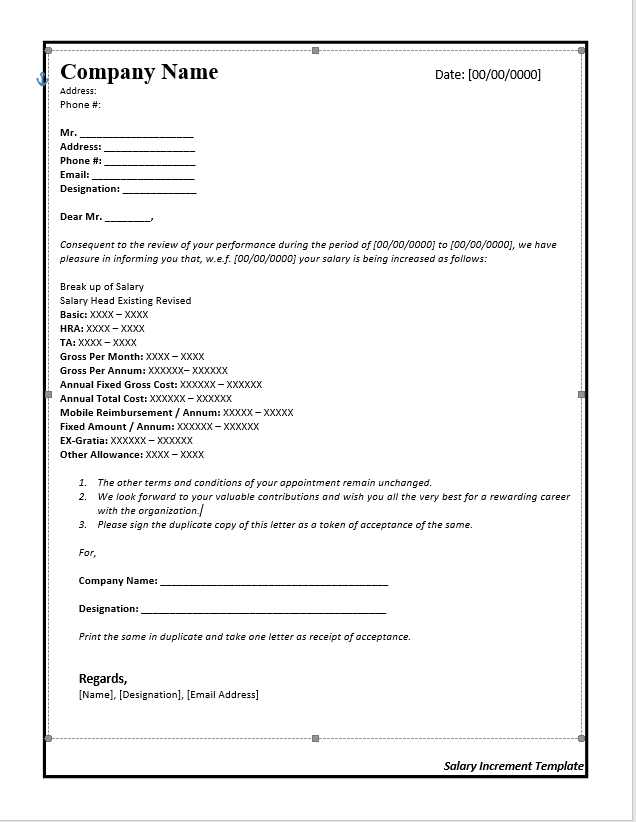 Salary Increment Request Letter Sample Pdf from www.mywordtemplates.net